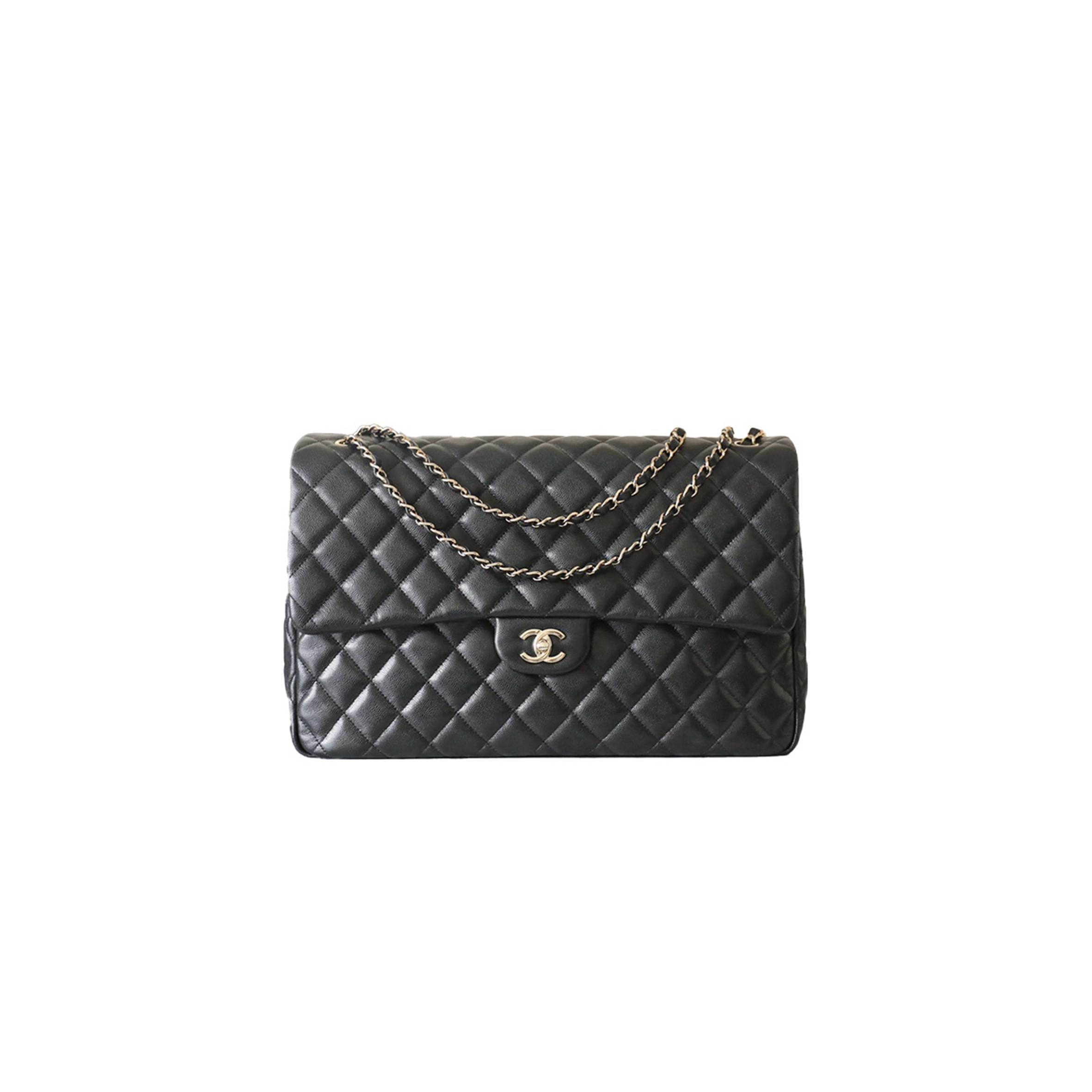 Ch*el master travel flap bag quilted caviar as4661 (40*27*12cm)